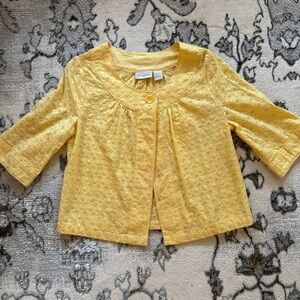 Kim Rogers Yellow Eyelet Blouse